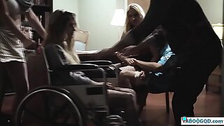 the girl in a wheelchair